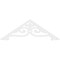 Ekena Millwork Pitch Finley Architectural Grade PVC Gable Pediment, 60"W x 20"H x 1"P (8/12) GPP060X020X100FIN - alternate 5